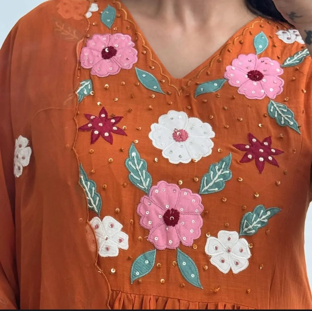 Festive embroidered Anarkali suit for women