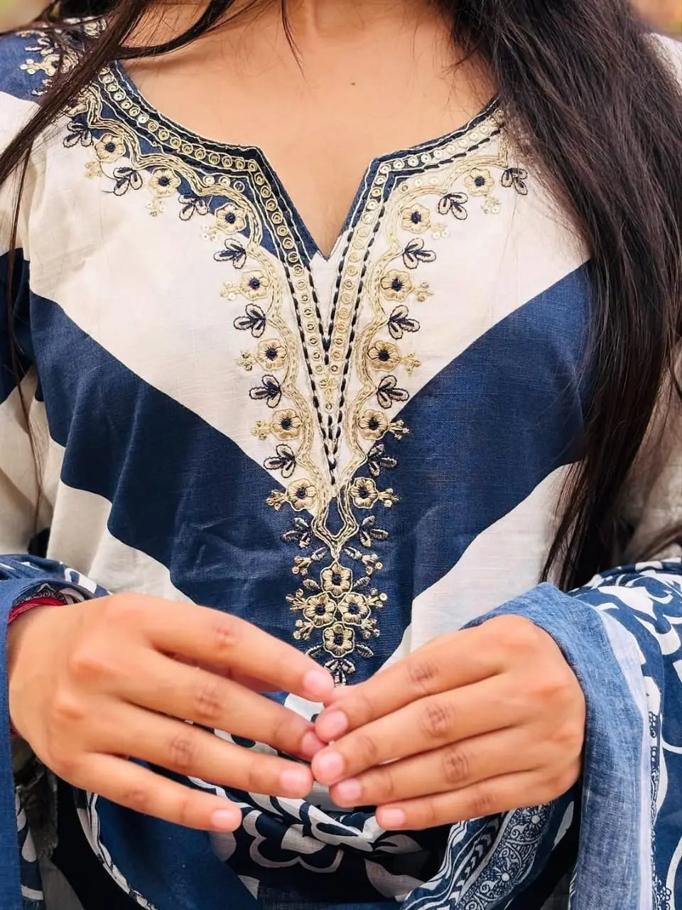 Traditional Heavy Cotton Kurti Set for Women