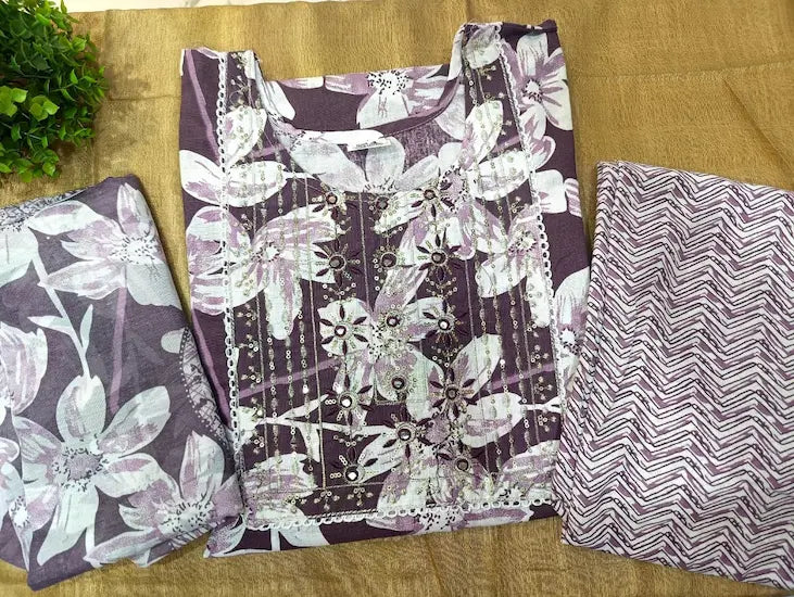 office wear cotton embroidered kurti