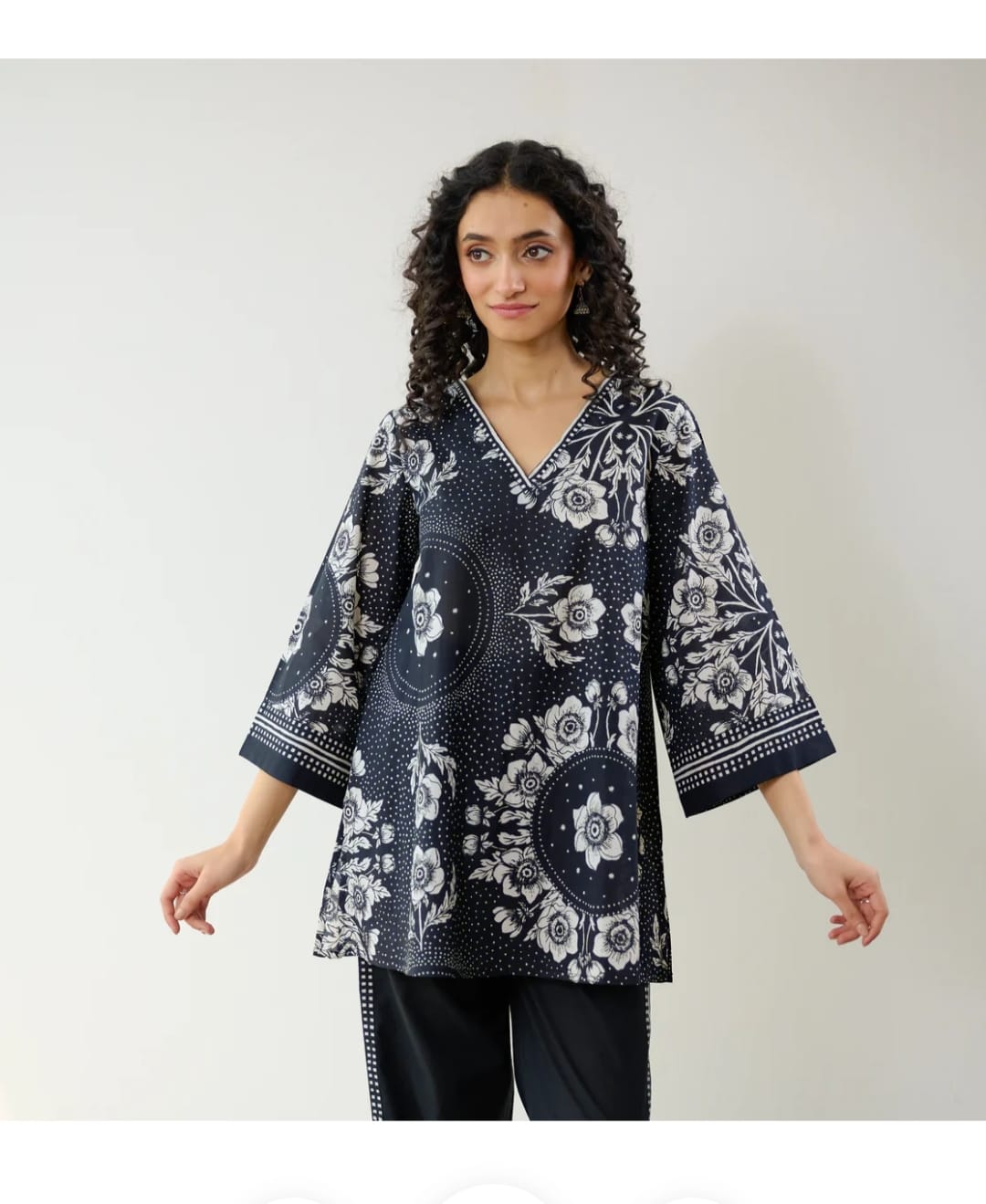 Sunflower design cotton coord set for summer