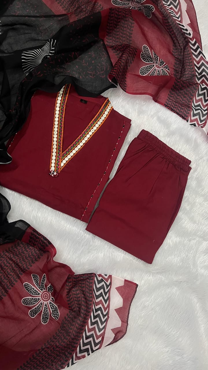 Ethnic cotton kurti set with dupatta – Rakhi special