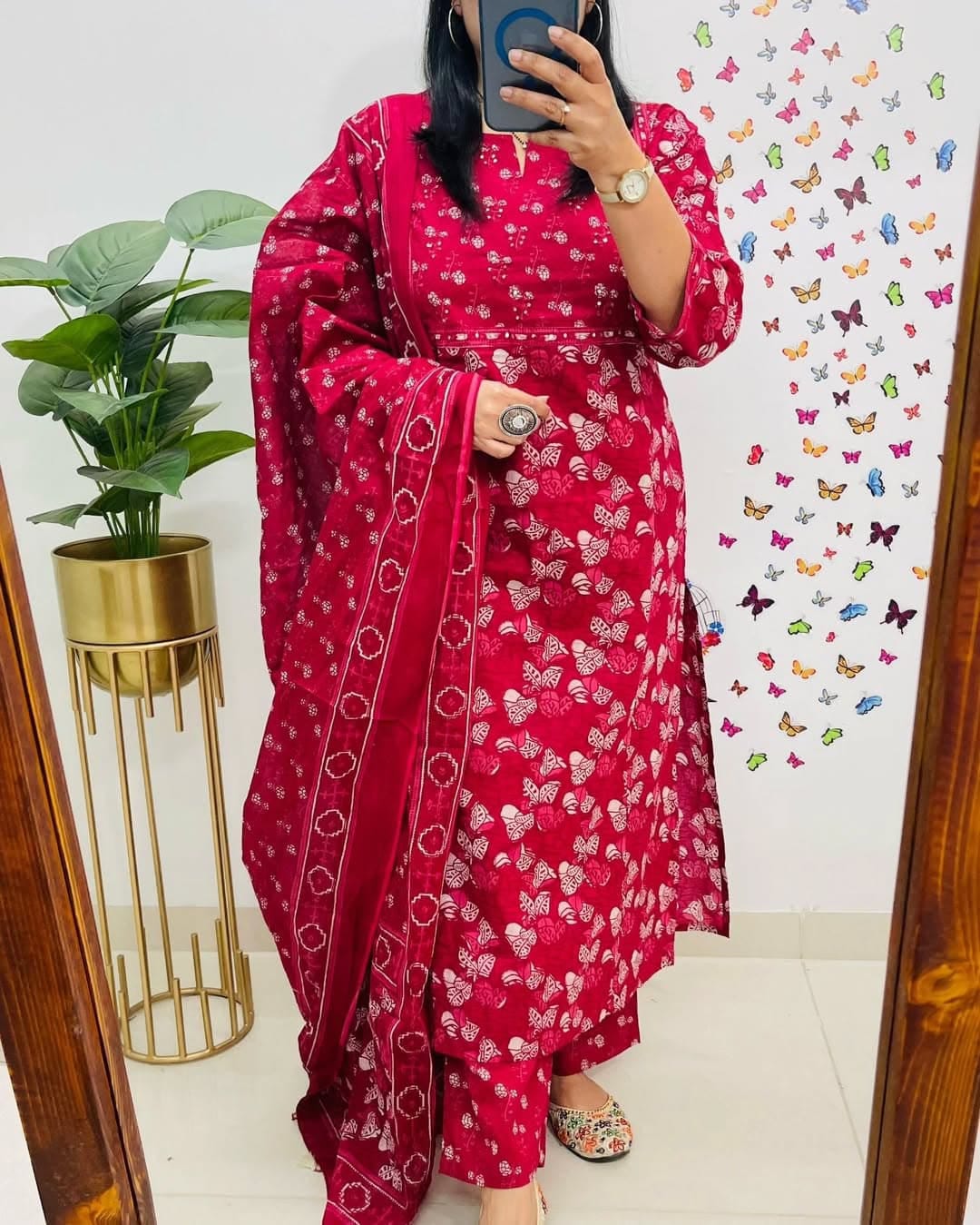 Zahra Mughal Print Cotton Suit
