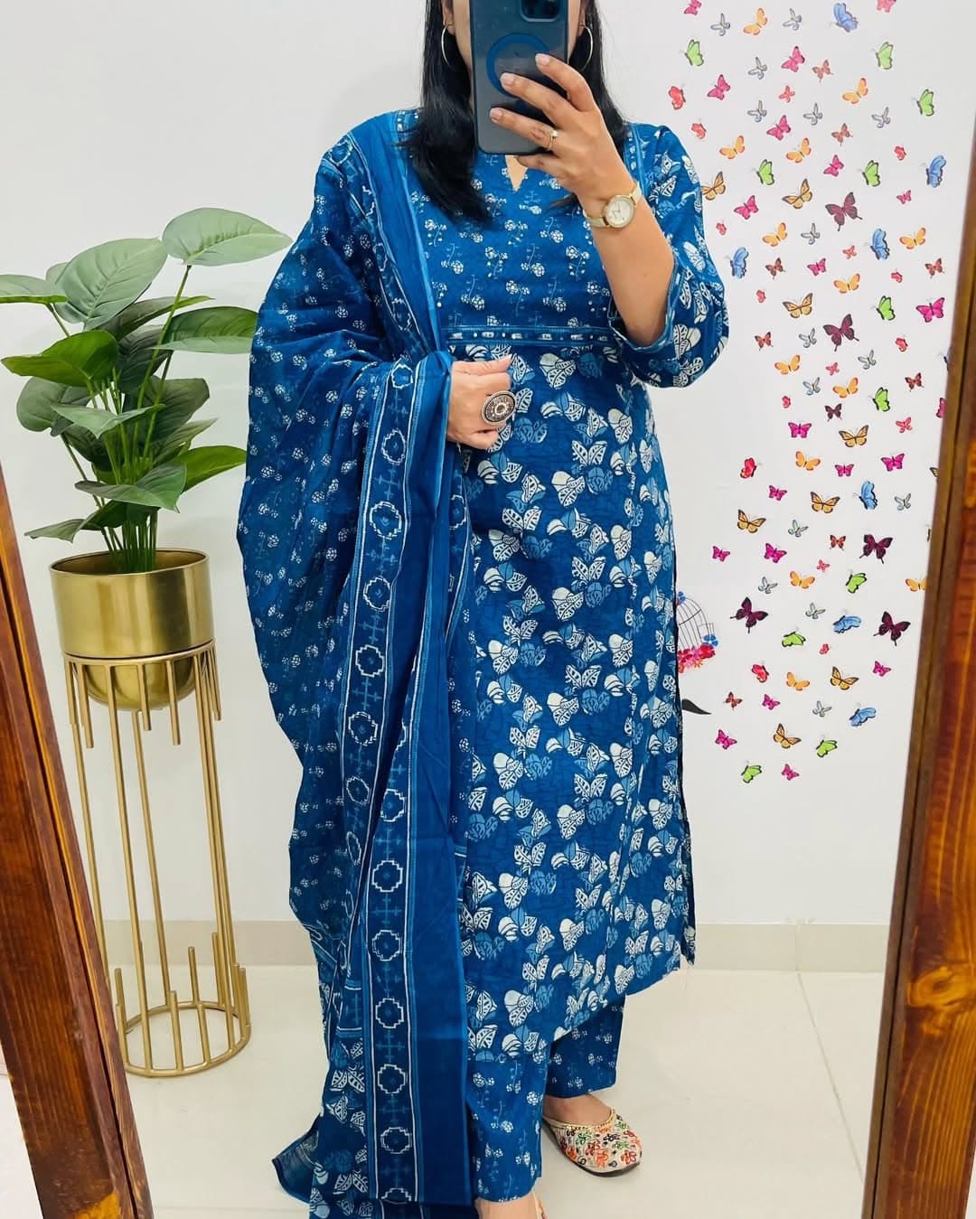 Zahra Mughal Print Cotton Suit