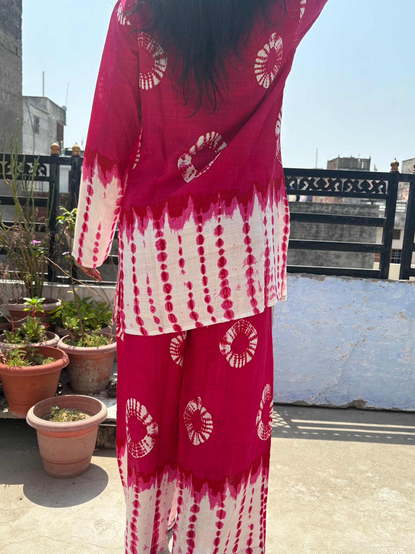 Shirt Style Co Ord Set with Plazo