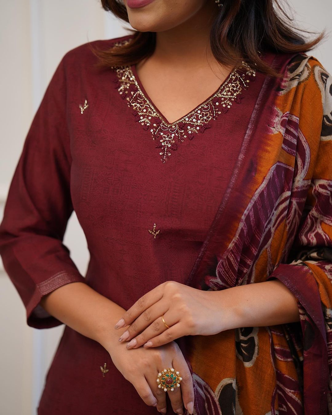 Embroider suit set