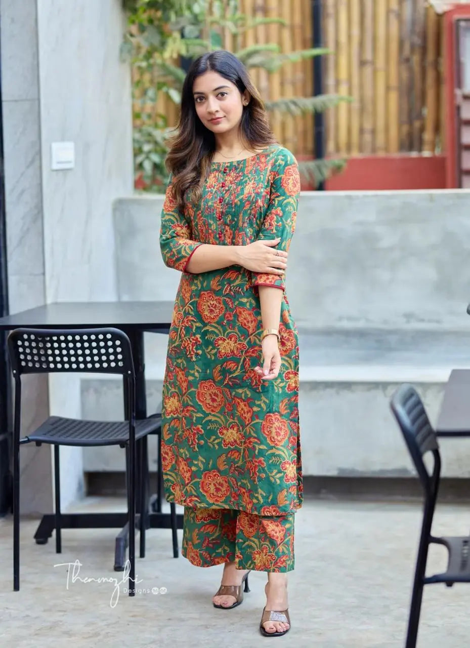 Handmade pintex cotton coord set for summer