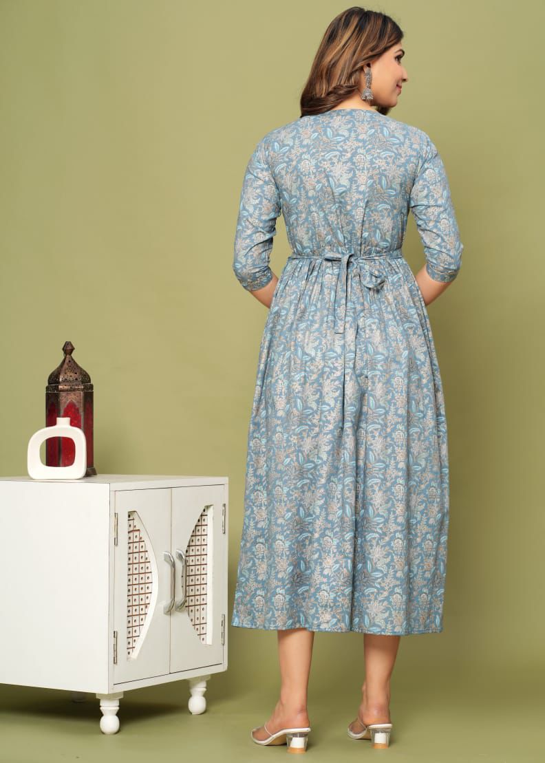 Sky Blue Feeding Gown