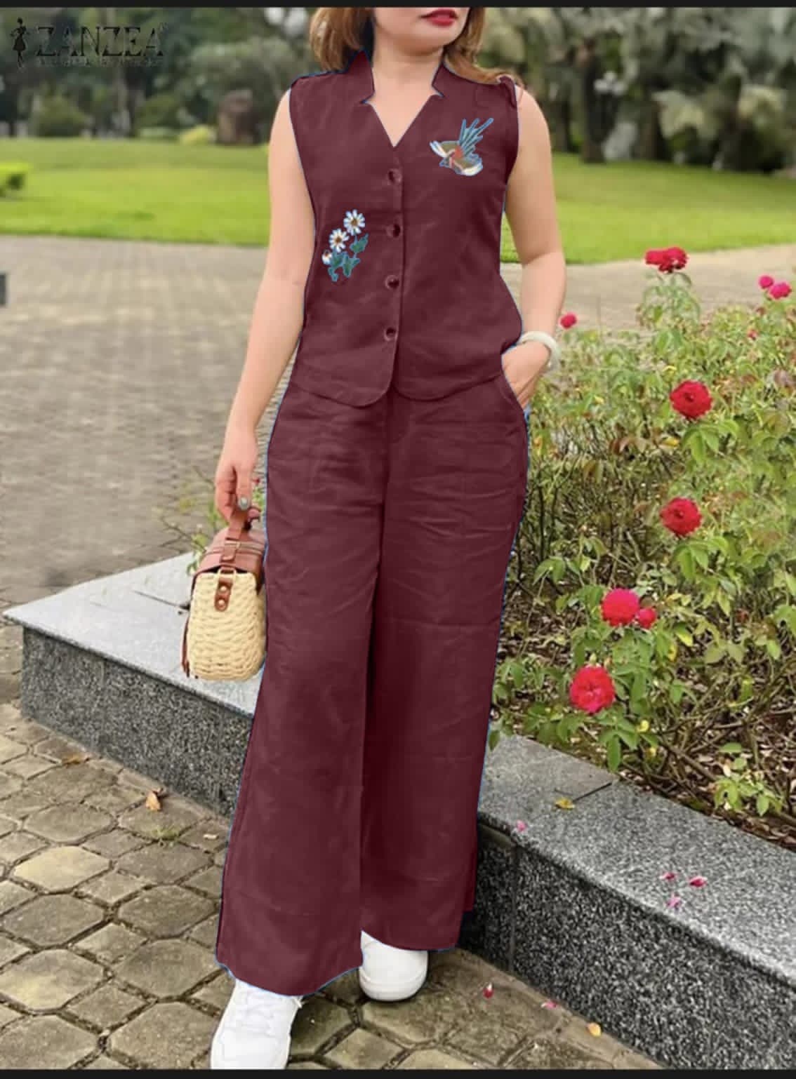 Naira Embroidered Cotton Flex Co-ord Set