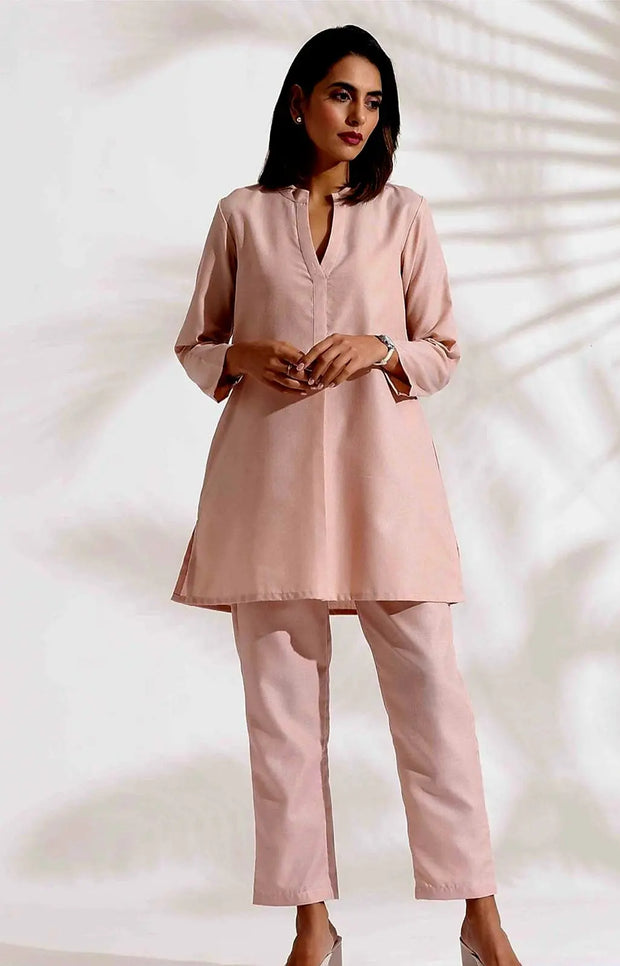 A-line cotton kurti set with pant and pockets for Navratri

