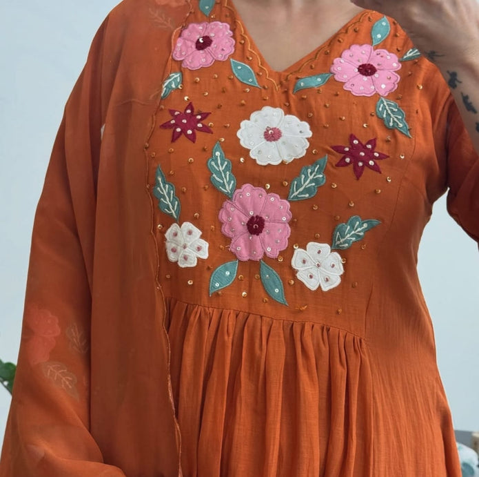 Wedding wear cotton suit set for haldi and mehendi