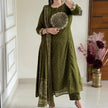 Full set with kurta, cotton pant, and malmal dupatta displayed