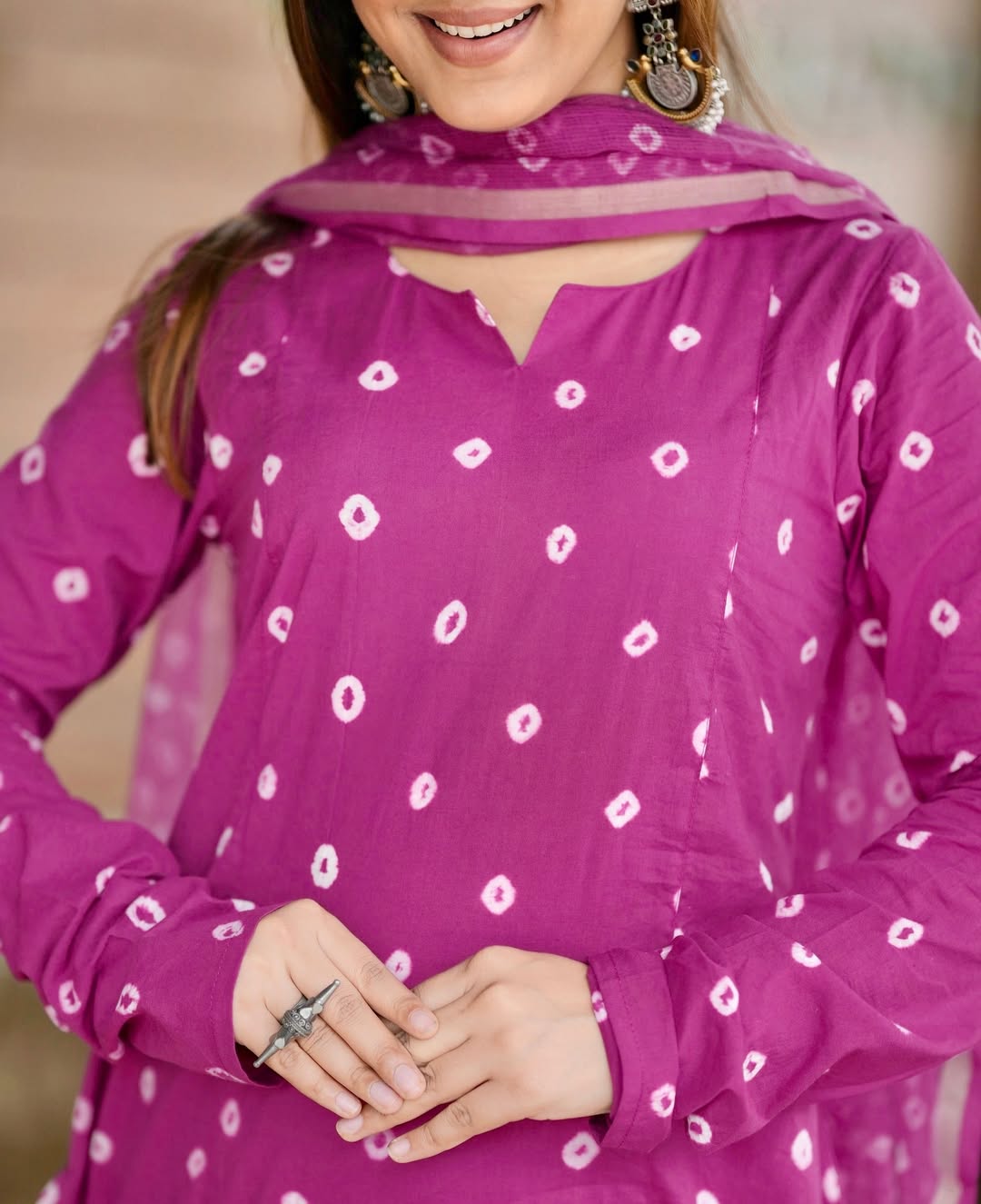 Festive Cotton Anarkali Gown with Kotadoriya Dupatta