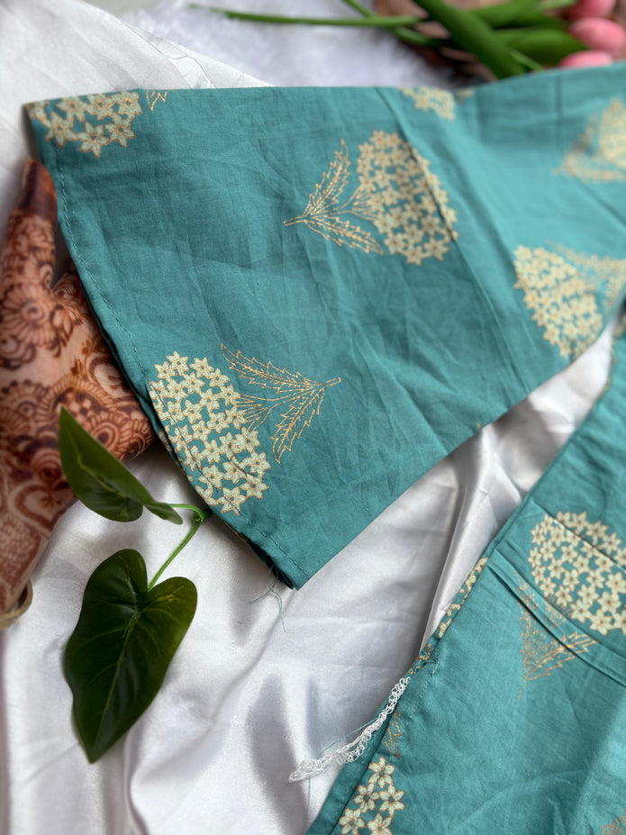 Bell Sleeve Short Kurti Cotton