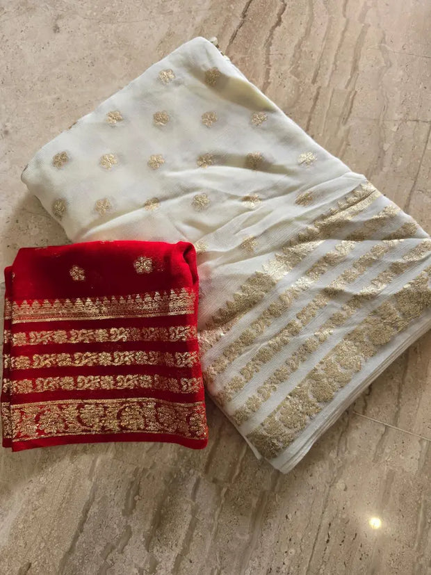 Elegant Banarasi Georgette saree for festive and wedding wear