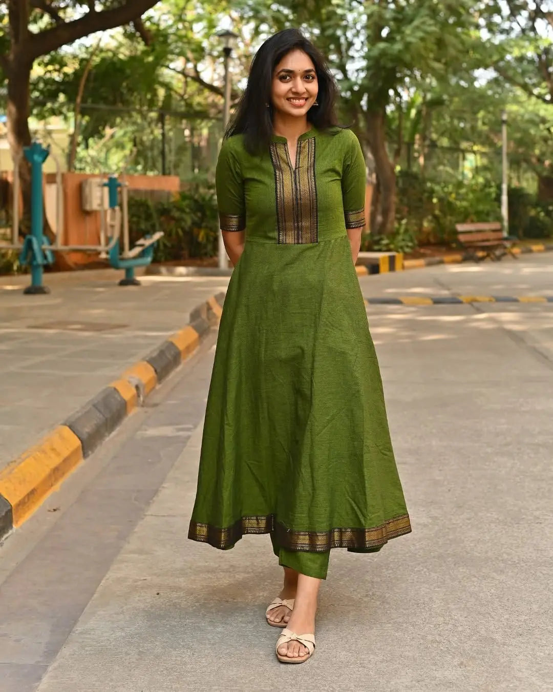 Pure Chanderi designer kurta pant with lining