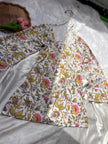 Corset Style Cotton Kurti with Bell Sleeves