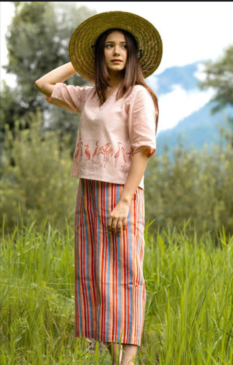 Premium fine cotton kurti palazzo co-ord set with embroidery