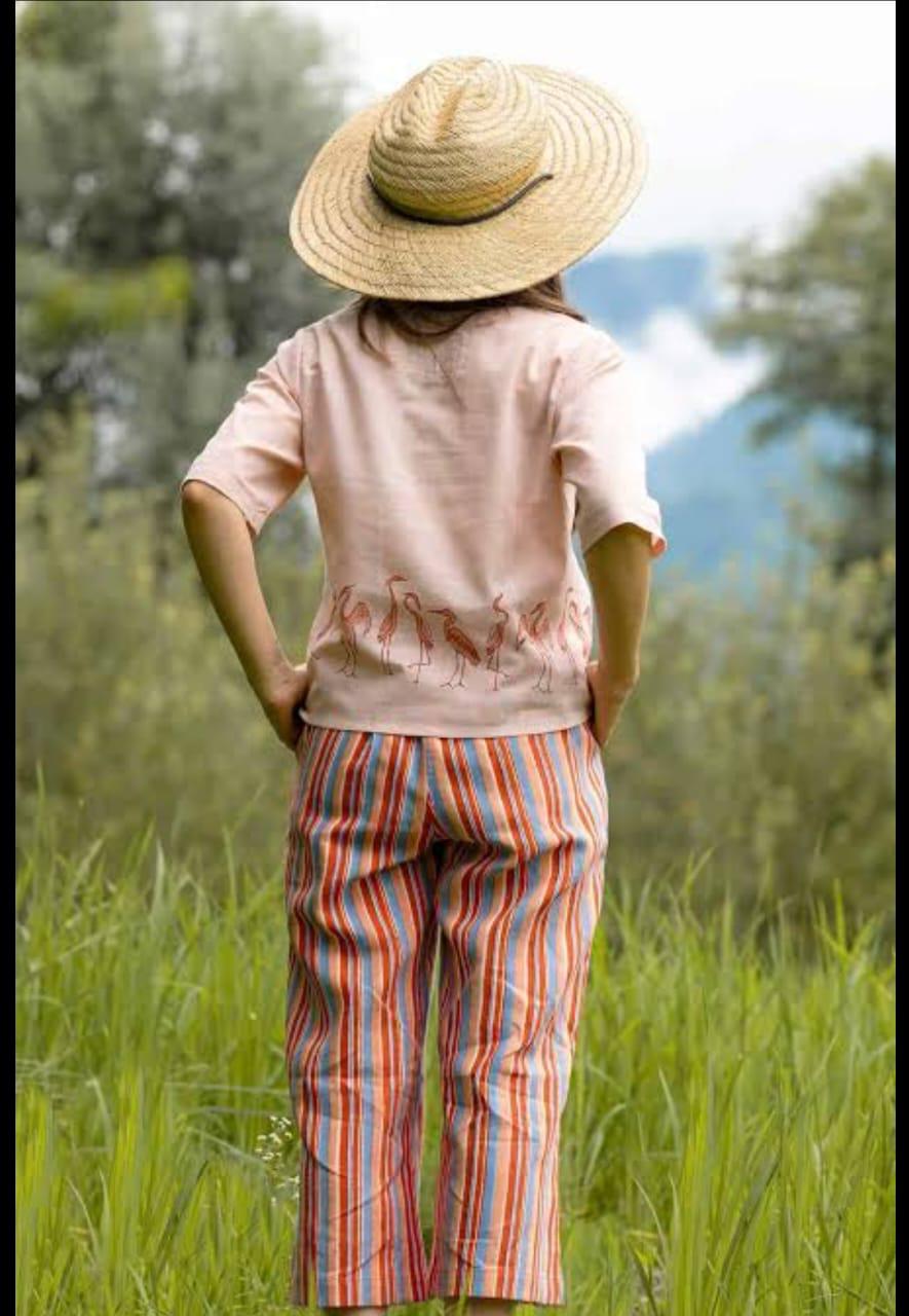 Designer cotton kurti palazzo set for summer comfort