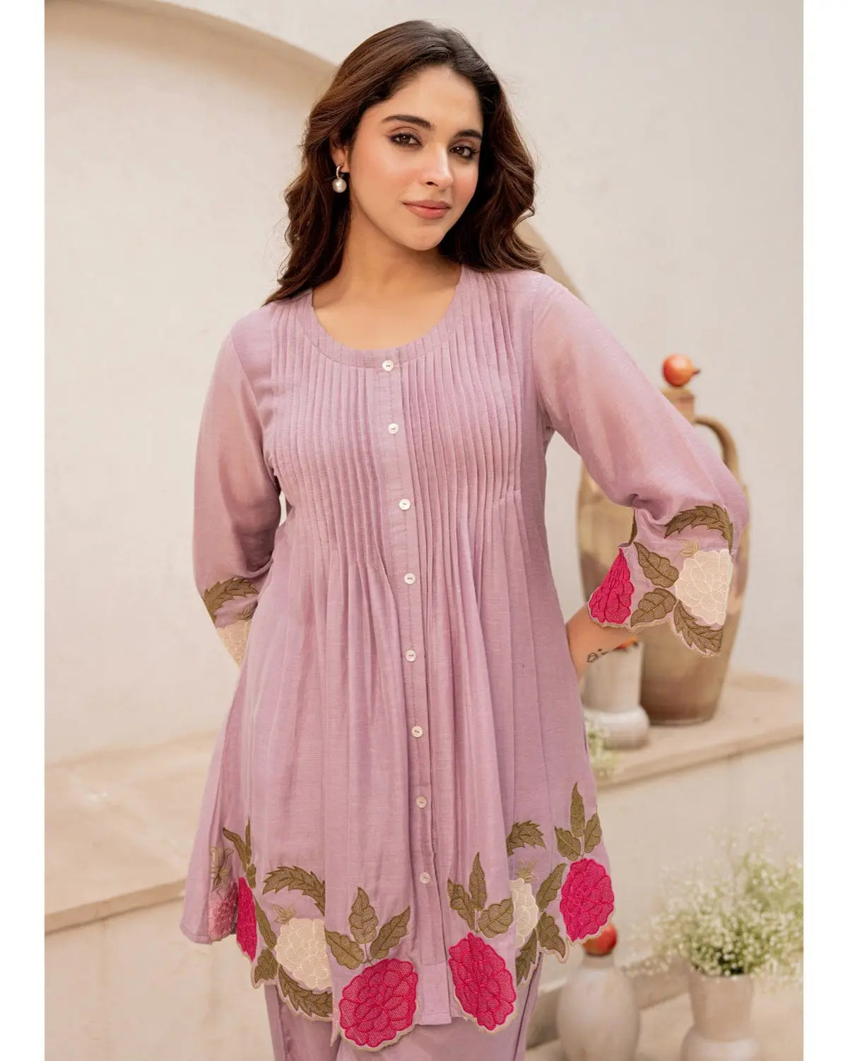 Elegant cotton 60×60 office wear co-ord set