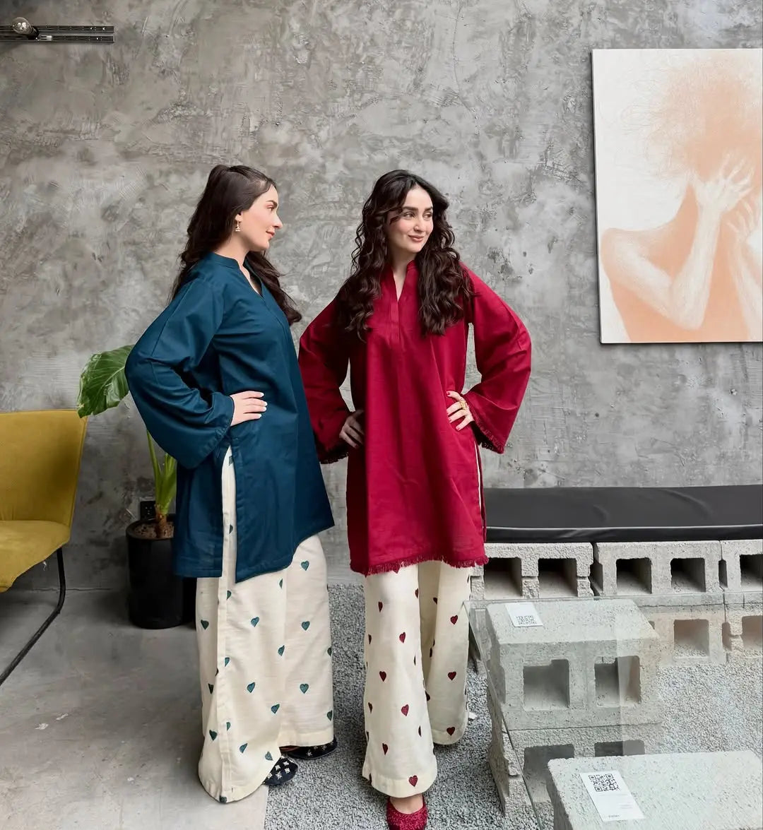 Cotton embroidered co-ord set for women