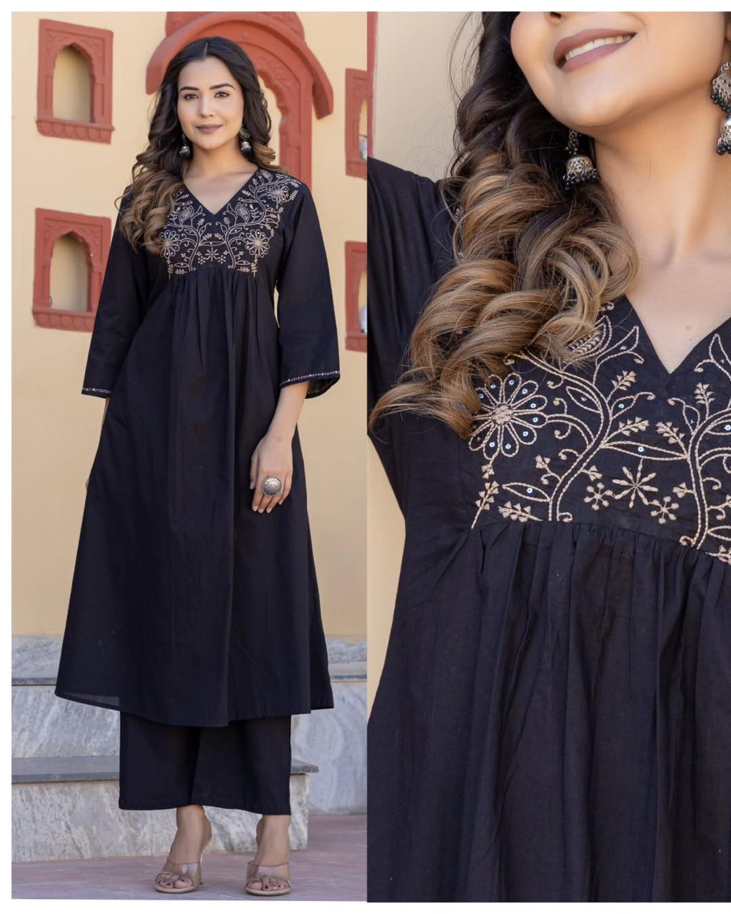 Pure 60x60 cotton slub co-ord outfit for women