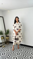 Elephant print cotton co-ord set with embroidered neckline


