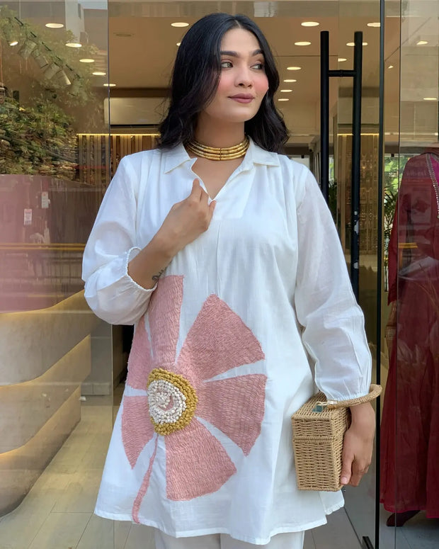 Summer cotton co-ord outfit for women in pure cotton