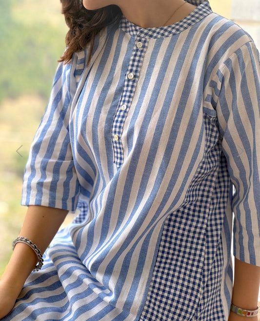 Cotton summer coord set with side pockets

