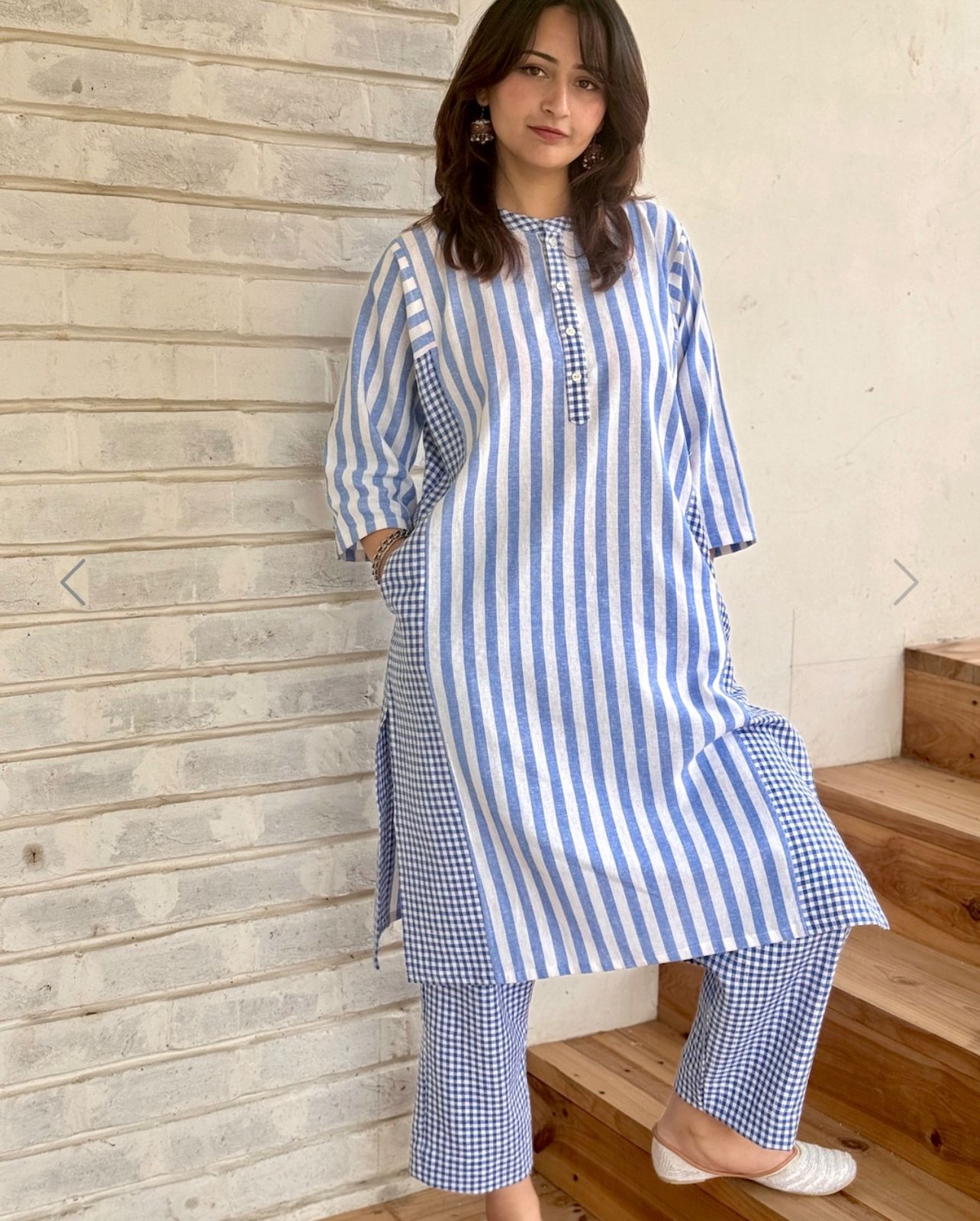 Daily wear cotton coord set in solid color

