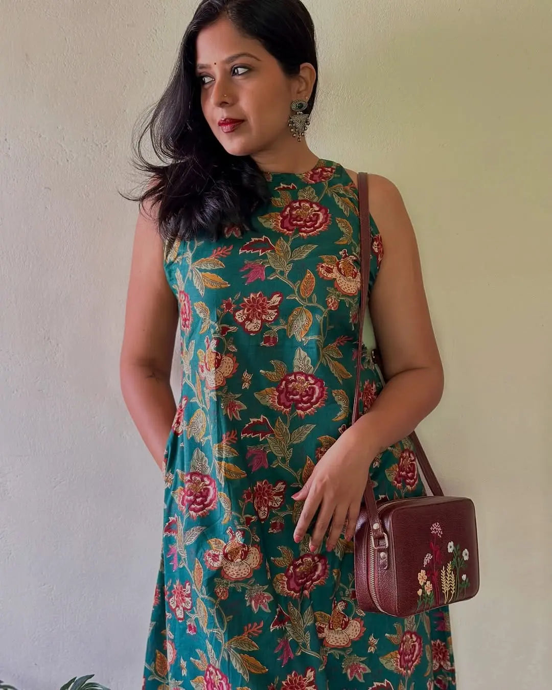 Pure cotton co-ord set with designer cut sleeves and pockets