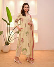 3-Piece Cotton Kurti Pant Dupatta Set in Two Colors