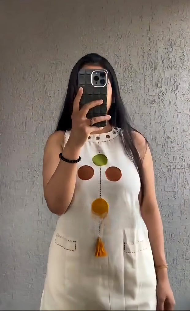 A Line Cotton Kurti Palazzo Set with Pocket and Side Slit