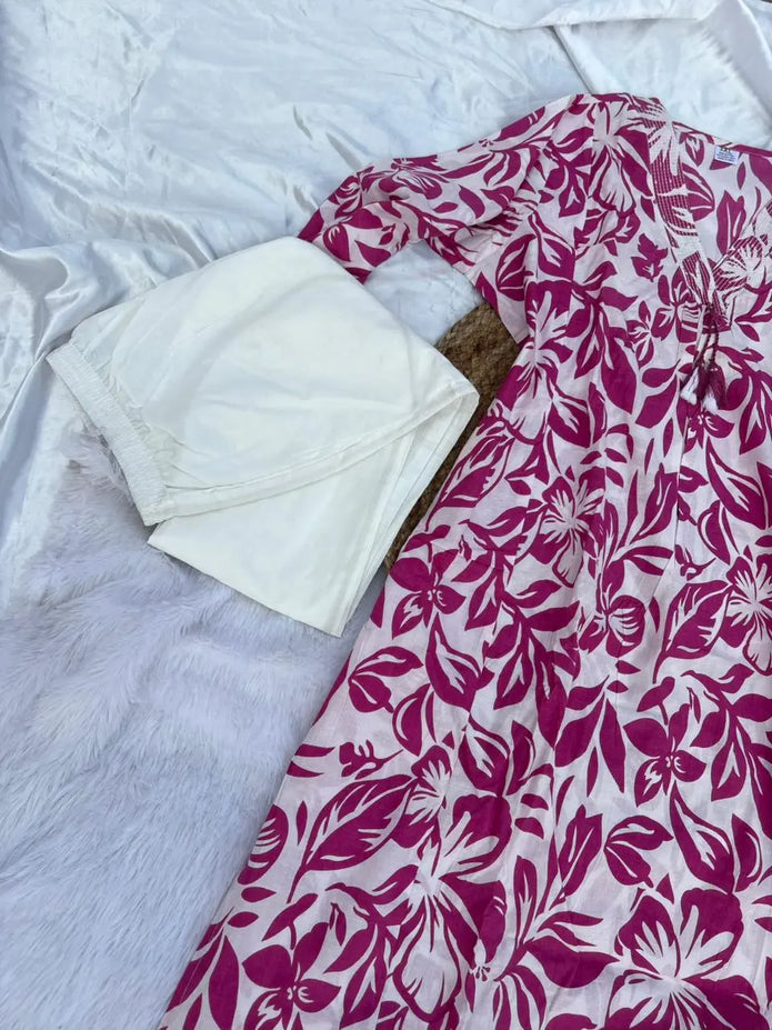 Office Wear Cotton Kurti Set Lightweight