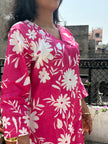 Cotton Printed Co Ord Set V Neck Kurti Pant