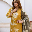 3-Piece Cotton Kurti Pant Dupatta Set in Two Colors