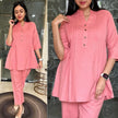 Wedding-ready pure cotton kurta pant set with pintex detailing