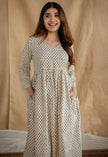 Printed cotton coord set flattering pear and apple body shapes