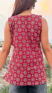 Printed cotton short kurti for western and ethnic wear