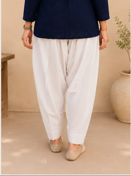Noor Cotton Slub Farshi Pant for Women