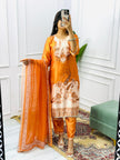 Japan modal satin kurti set with lacework and lining

