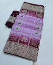 Banarasi contrast blouse with vijya piping border