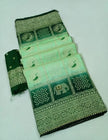Elegant Dola Meena Zari Saree in pure Russian silk fabric in light green