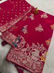 Designer Dola silk zari saree for wedding & Karwa Chauth