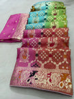 Traditional Dola silk shaded saree for weddings