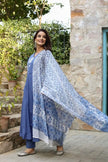 Varnika Flaired Embroidered Cotton Suit Set