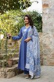 Varnika Flaired Embroidered Cotton Suit Set