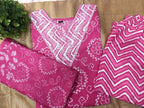 embroidered cotton kurti pant set
