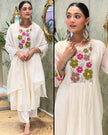 Embroidered cotton kurti set with Chanderi dupatta