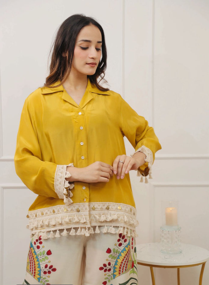 Front view of casual cotton coord set for women

