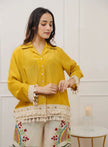 Front view of casual cotton coord set for women

